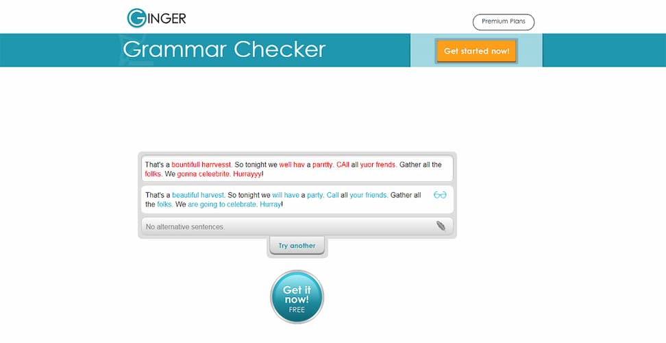 Ginger Software the best check grammar free (ảnh: internet). 